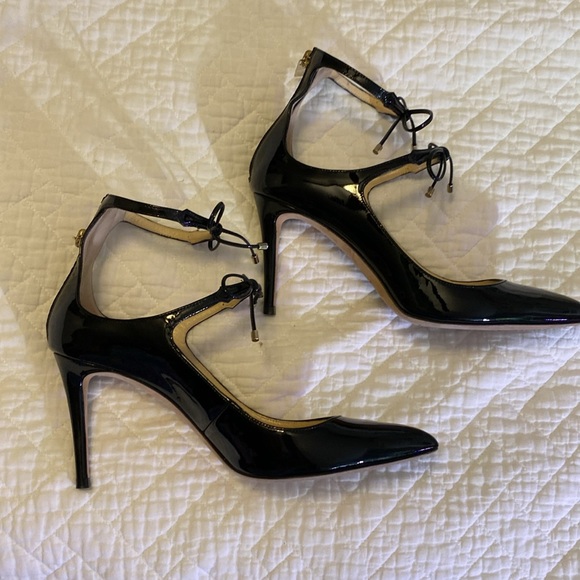Jimmy Choo “Sage” double ankle strap patent leather pump 37.5 - Picture 7 of 15